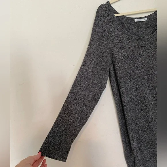 😍3/$20  Ricki’s Plus Sz XXL Scoop Neck Salt & Pepper Knit Long Sleeve Sweater - Picture 4 of 7